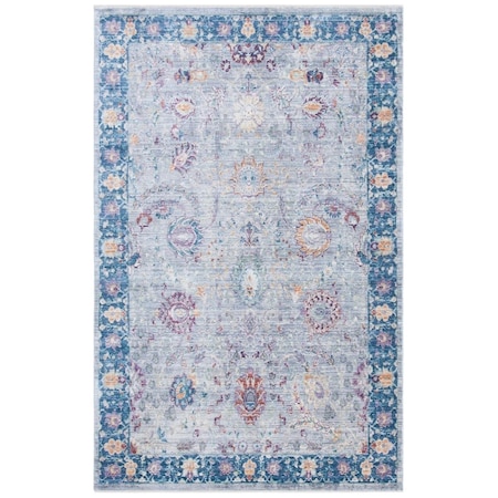 Safavieh 6 x 9 ft. Illusion Power Loomed Rectangle Area Rug Light Grey & Purple ILL703A-6